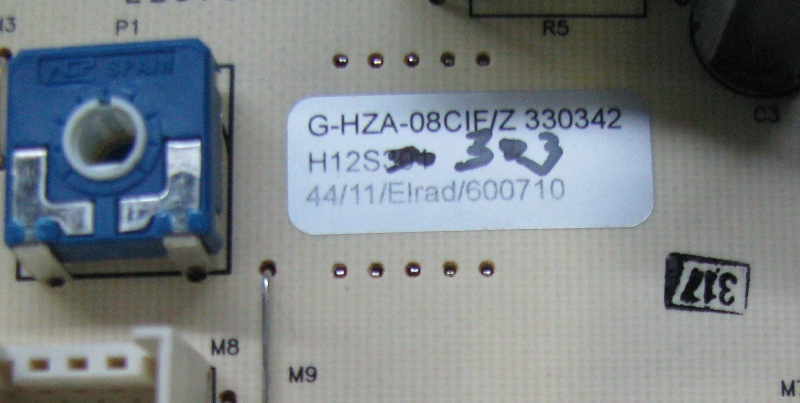 MODULE REGULATION G-HZA-08CIF/Z H12S303 330342